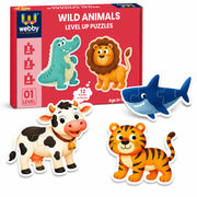 Webby Level Up Jigsaw Puzzle For Kids – Transportation, Animals & Wild Animals