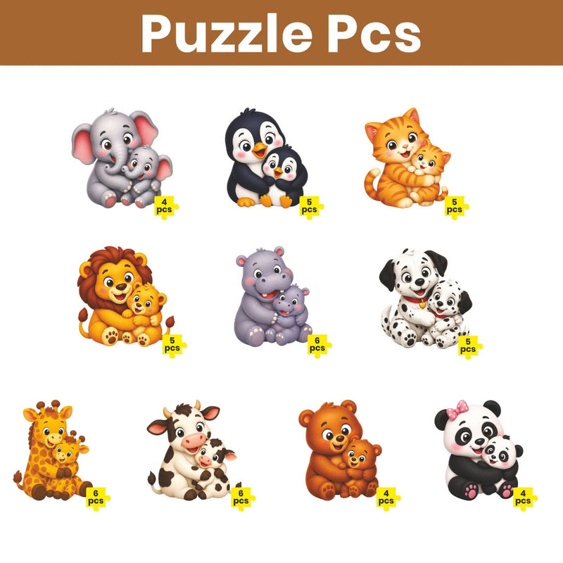 Webby Level Up Jigsaw Puzzle For Kids – Transportation, Animals & Wild Animals