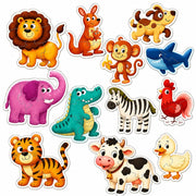 Webby Level Up Jigsaw Puzzle For Kids – Transportation, Animals & Wild Animals
