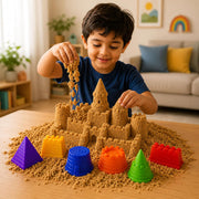 Webby Magic Sand Art Kit With Ocean And Castle Moulds For Creative Sand Play