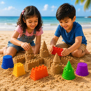 Webby Magic Sand Art Kit With Ocean And Castle Moulds For Creative Sand Play