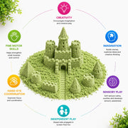 Webby Magic Sand Art Kit With Ocean And Castle Moulds For Creative Sand Play