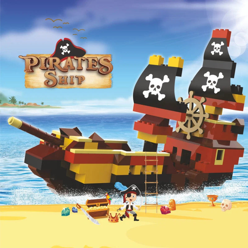 Webby Pirates Ship ABS Building Blocks Kit (224 Pcs)