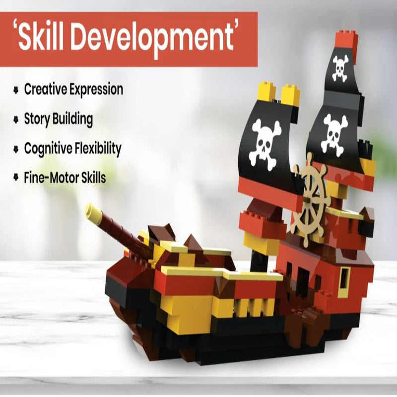 Webby Pirates Ship ABS Building Blocks Kit (224 Pcs)