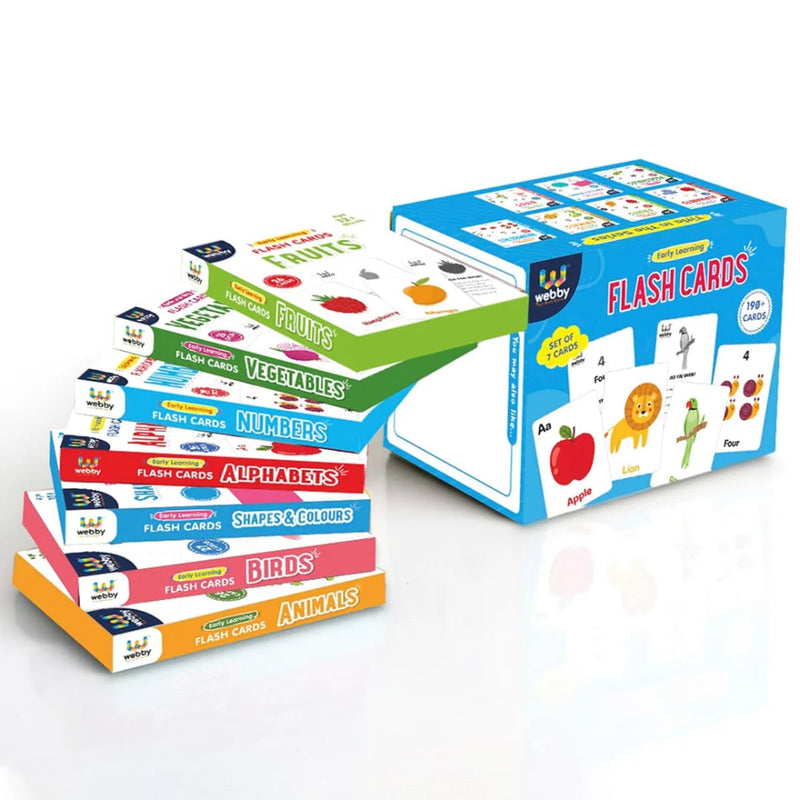 Webby Set Of 7 Early Learning Flash Cards