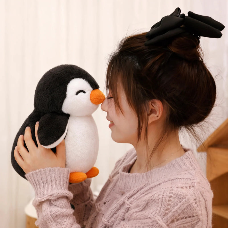 Webby Soft Animal Plush Penguin Toy 20cm-Black