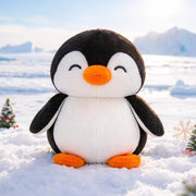 Webby Soft Animal Plush Penguin Toy 20cm-Black