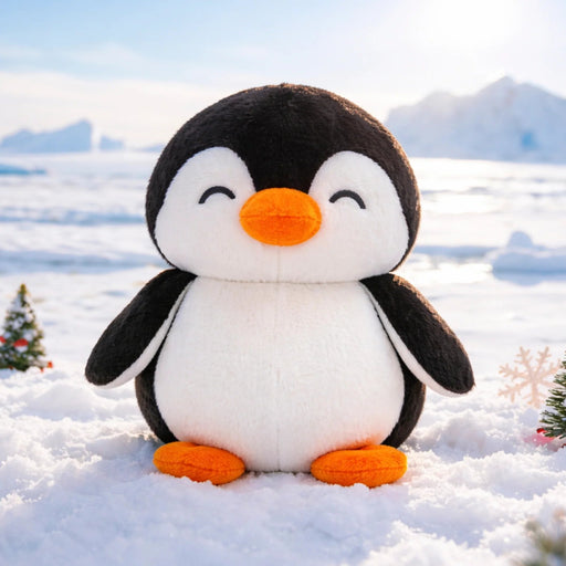 Webby Soft Animal Plush Penguin Toy 20cm-Black