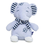 Webby Soft Seated Animal Plush Elephant Toy Blue 28cm