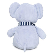 Webby Soft Seated Animal Plush Elephant Toy Blue 28cm
