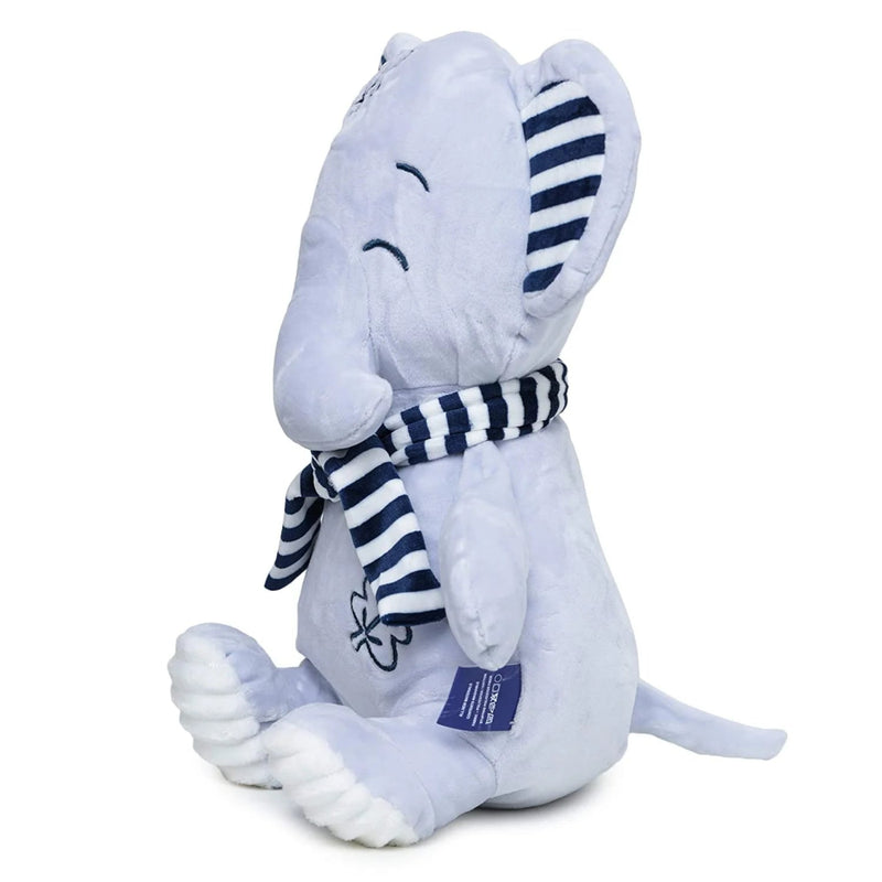 Webby Soft Seated Animal Plush Elephant Toy Blue 28cm