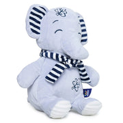 Webby Soft Seated Animal Plush Elephant Toy Blue 28cm
