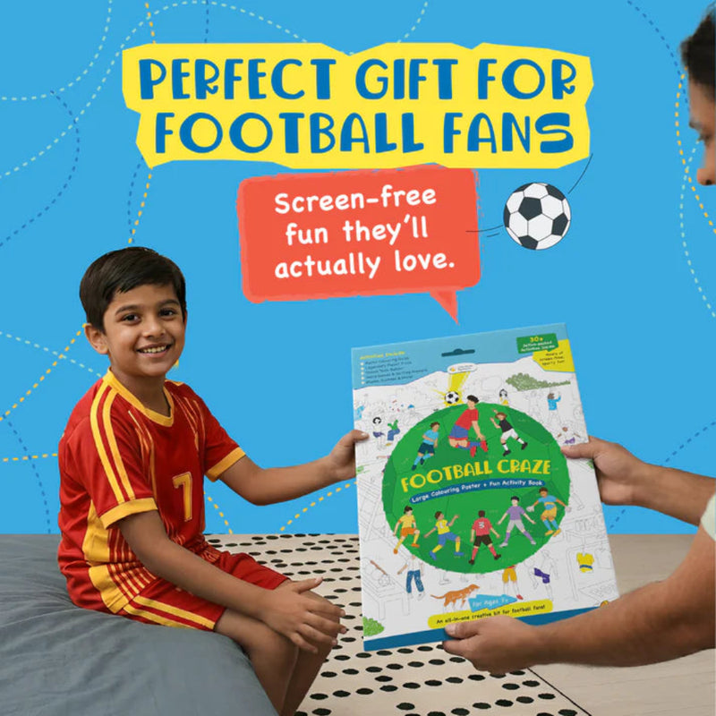 Football Craze Large Colouring Poster And Fun Activity Book