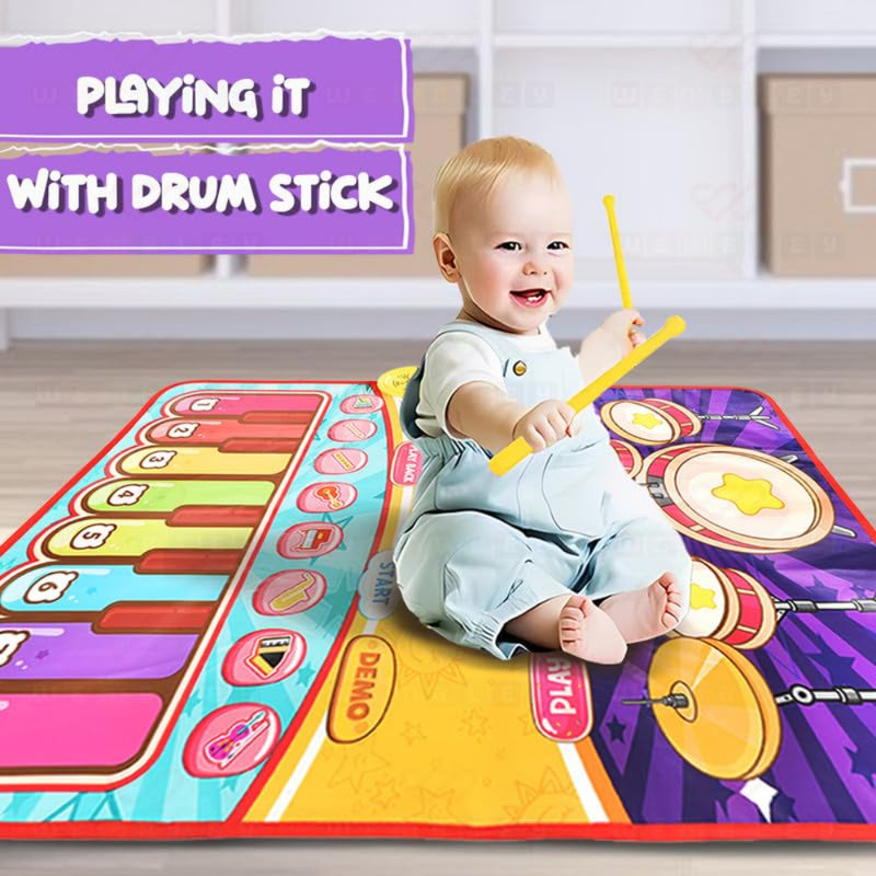 Wembley 2 in 1 Musical Mat for Kids Baby Piano Play