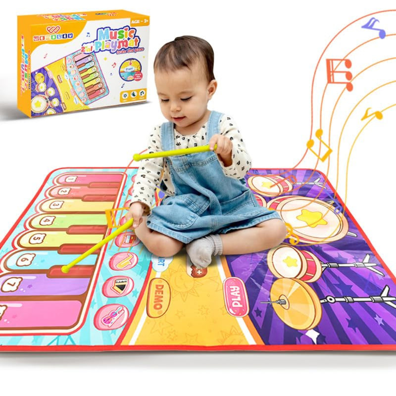 Wembley 2 in 1 Musical Mat for Kids Baby Piano Play
