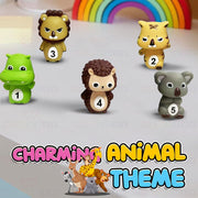 Wembley 5 Pcs Wild Animal Finger Puppet Toy for Kids