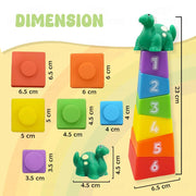 Wembley Alphabet & Dino Stacking Bath Toy