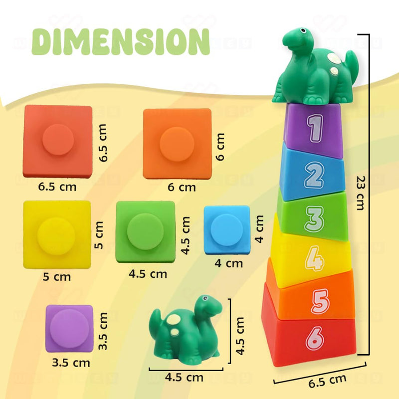 Wembley Alphabet & Dino Stacking Bath Toy