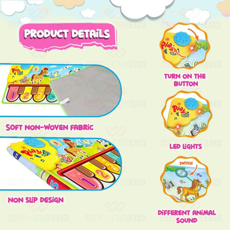 Wembley Animal Piano Mat With Music