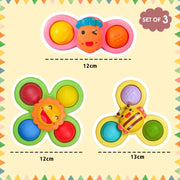 Wembley Baby Products Bath Toys 3 PCS Suction Cup Spinner Toy