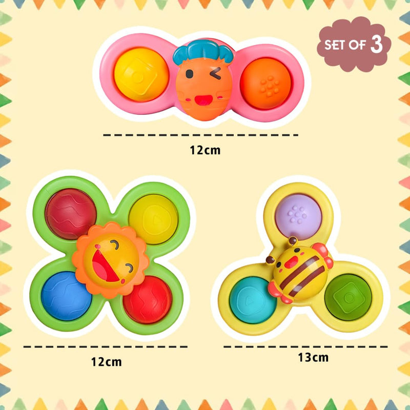 Wembley Baby Products Bath Toys 3 PCS Suction Cup Spinner Toy