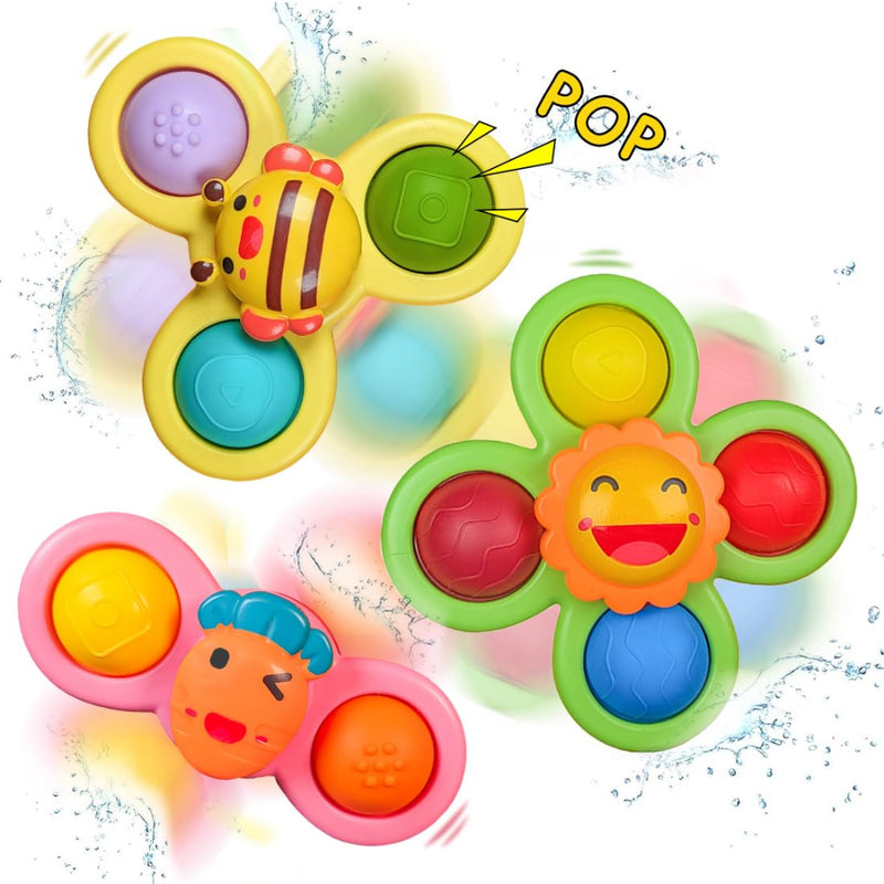 Wembley Baby Products Bath Toys 3 PCS Suction Cup Spinner Toy