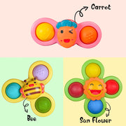 Wembley Baby Products Bath Toys 3 PCS Suction Cup Spinner Toy