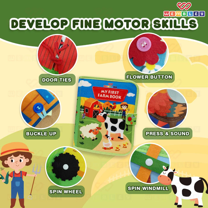 Wembley Busy Book Farm Theme With Box-Learning & Education-Wembley-Toycra