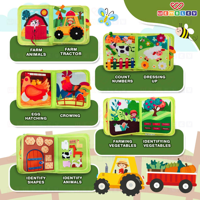 Wembley Busy Book Farm Theme With Box-Learning & Education-Wembley-Toycra