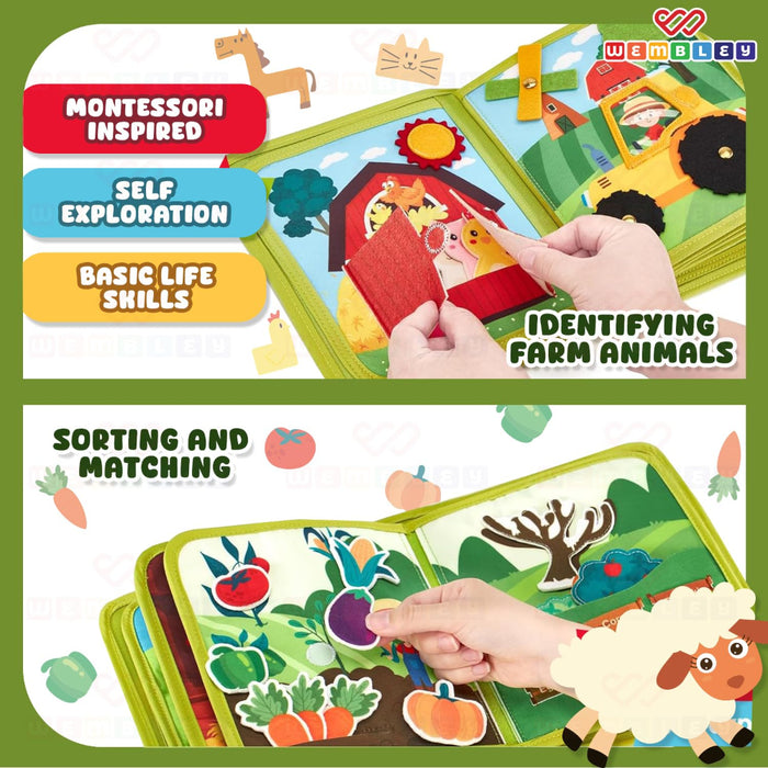 Wembley Busy Book Farm Theme With Box-Learning & Education-Wembley-Toycra