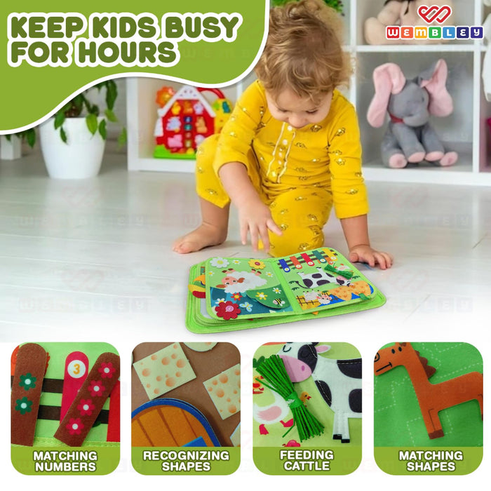 Wembley Busy Book Farm Theme With Box-Learning & Education-Wembley-Toycra