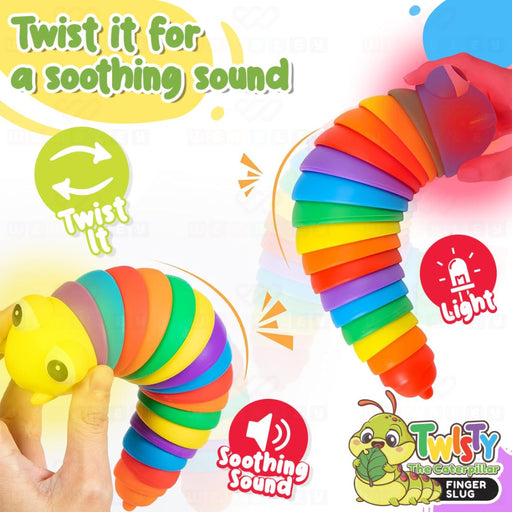 Wembley Caterpillar Toy with Light Fun Sensory Toddler Toys for Kids-Musical Toys-Toycra-Toycra