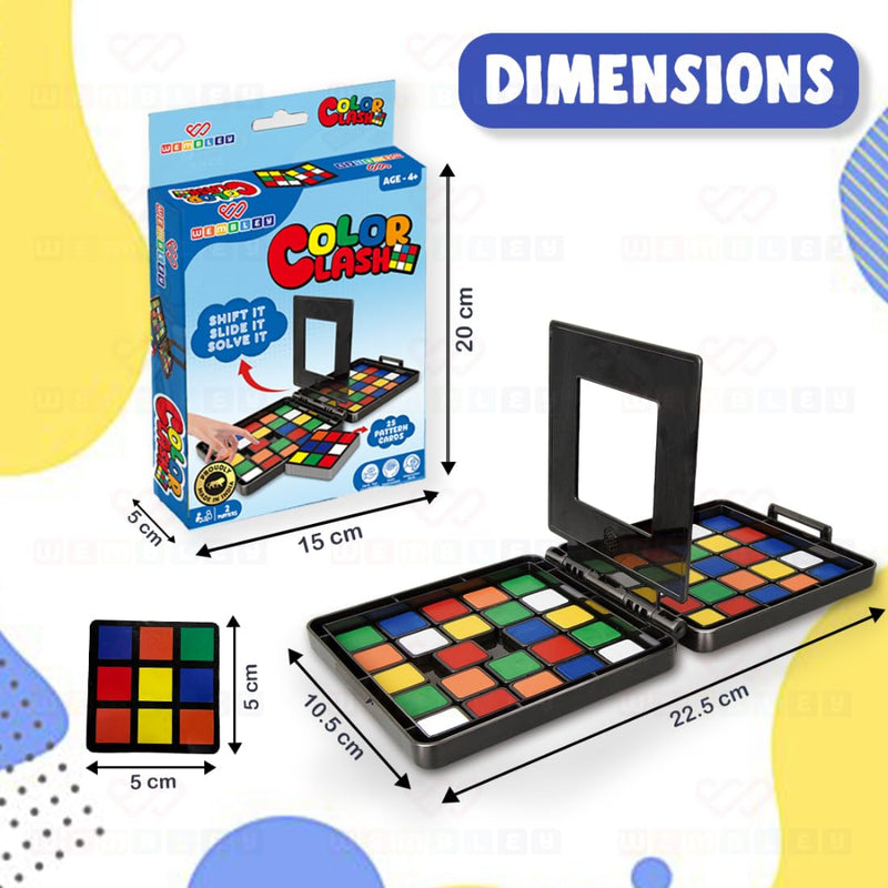 Wembley Color Tiles Cube Puzzle Race Board Game for Kids