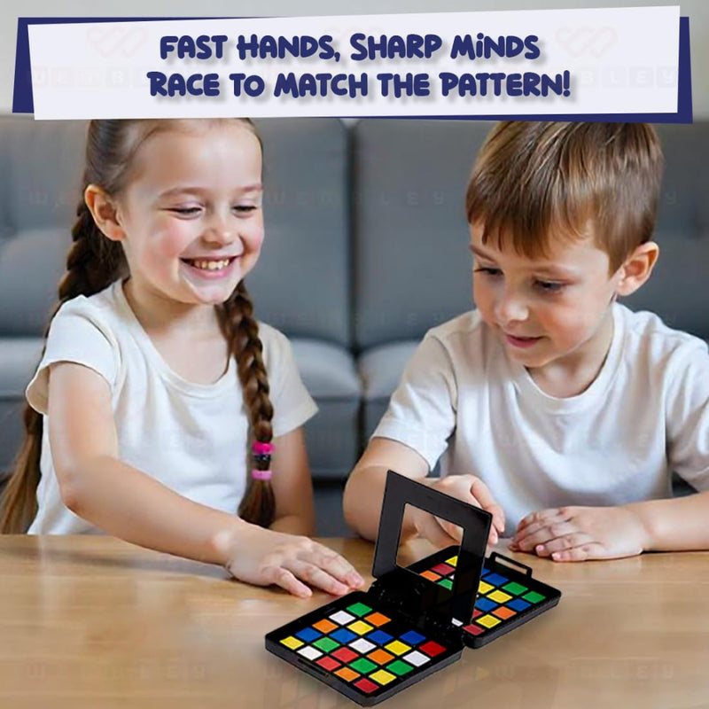 Wembley Color Tiles Cube Puzzle Race Board Game for Kids