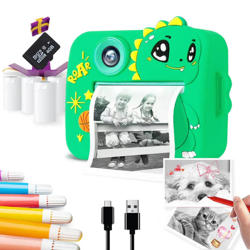 Wembley Dino Print Camera Green
