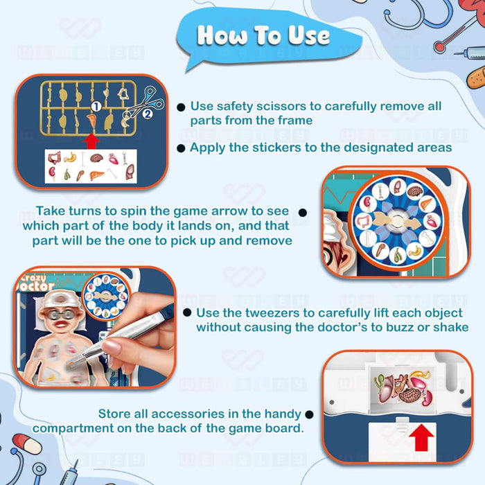 Wembley Doctor Operation Board Game for Kids-Board Games-Wembley-Toycra