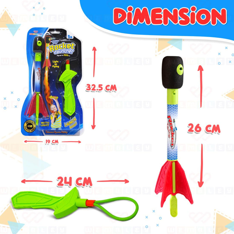 Wembley Foam Rocket Launcher Slingshot Flying Rocket Toy for Kids