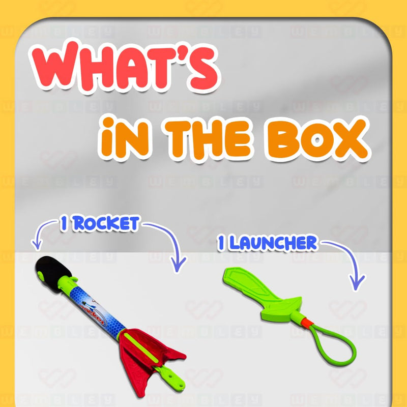 Wembley Foam Rocket Launcher Slingshot Flying Rocket Toy for Kids