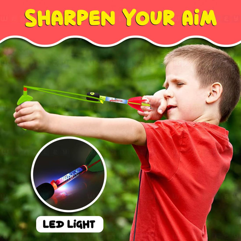 Wembley Foam Rocket Launcher Slingshot Flying Rocket Toy for Kids