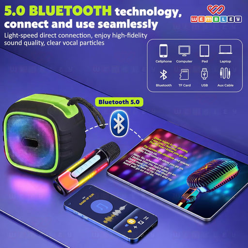 Wembley Karaoke Mic with Speaker Bluetooth