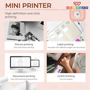 Wembley Mini Bear Themed Thermal Printer| Portable