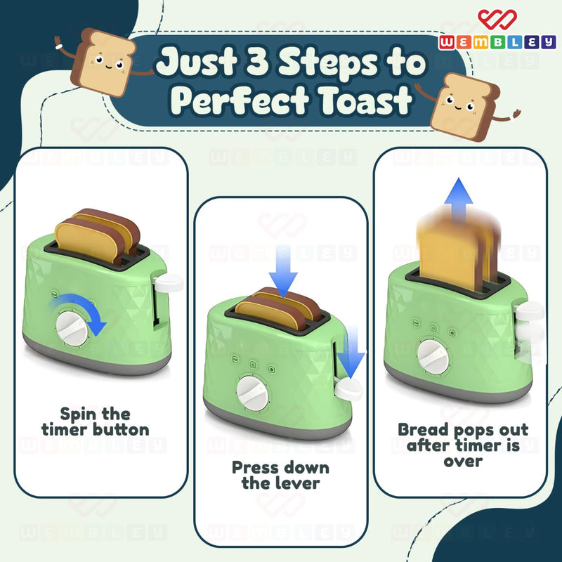 Wembley Mini Chef’s Corner Toaster Toy Set