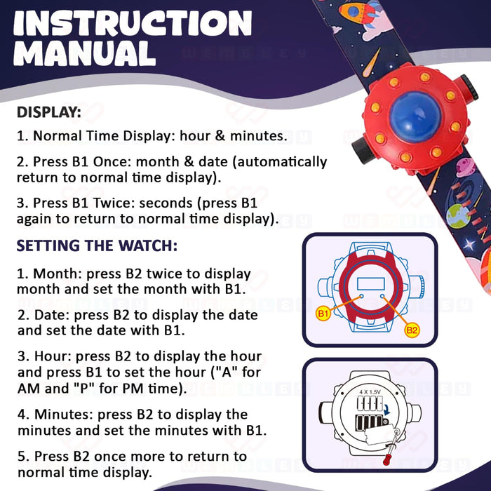 Wembley Paw Patrol Digital Projector Watch for Kids-Novelty Toys-Wembley-Toycra