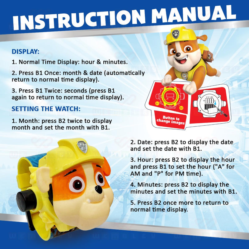 Wembley Paw Patrol Digital Projector Watch for Kids