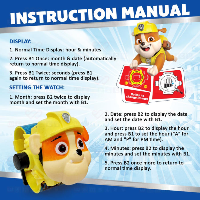 Wembley Paw Patrol Digital Projector Watch for Kids-Novelty Toys-Wembley-Toycra
