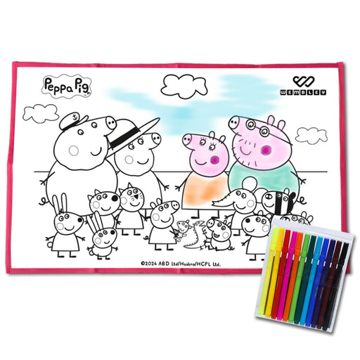 Wembley Peppa Pig Coloring Mat with 12 Markers-Arts & Crafts-Wembley-Toycra