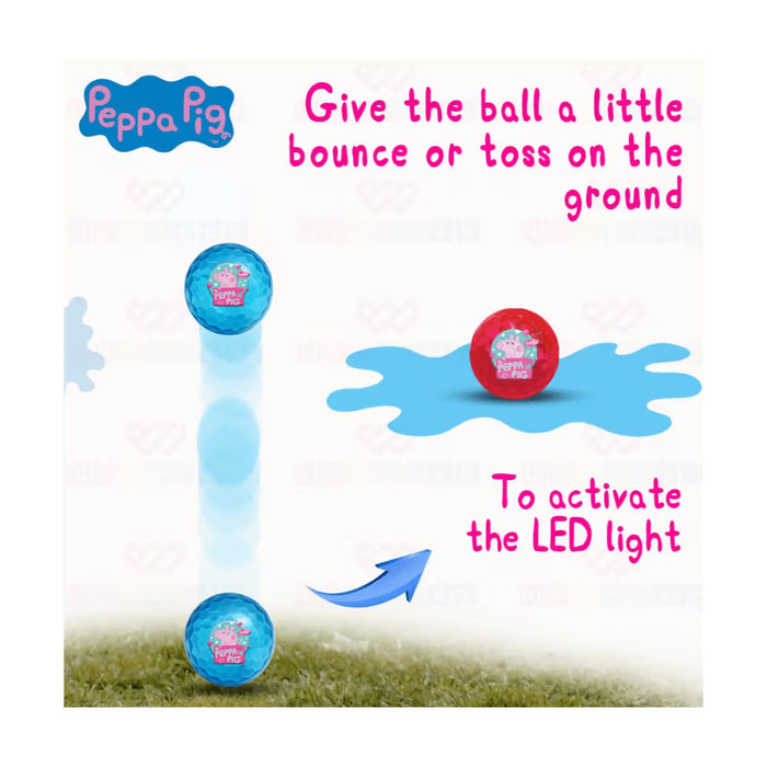Wembley Peppa Pig Led Flashing Bouncing Ball - Multicolor-Outdoor Toys-Wembley-Toycra
