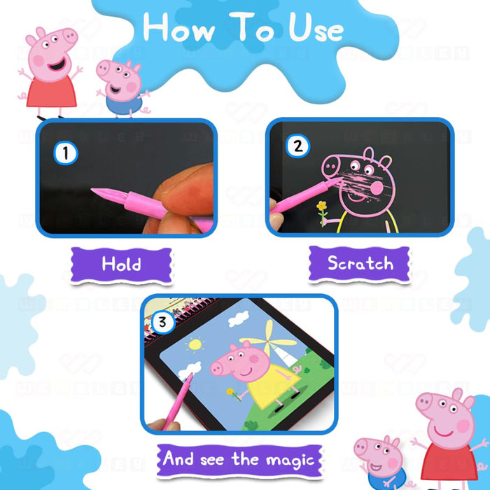 Wembley Peppa Pig Scratch Pad-Arts & Crafts-Wembley-Toycra