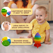 Wembley Rocket Stacking Toy Soft Silicone Educational Baby Toys