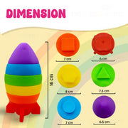Wembley Rocket Stacking Toy Soft Silicone Educational Baby Toys
